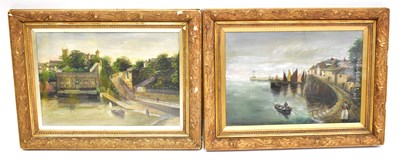 Lot 426 - FRED HUGO (20th century); a pair of oils on...