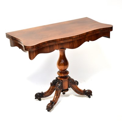 Lot 91 - A 19th century rosewood card table, 75 x 93 x...