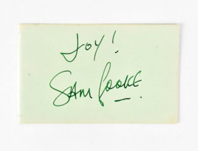 Lot 405 - SAM COOKE; a page from an autograph album,...