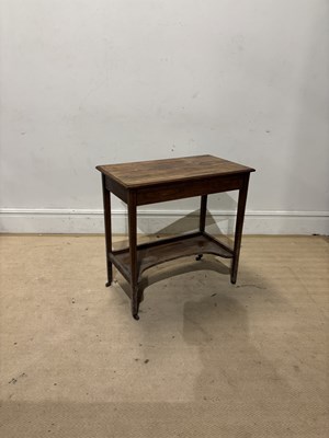 Lot 1182 - An Edwardian inlaid mahogany writing table,...
