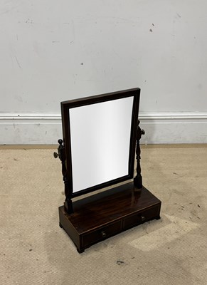 Lot 1290 - A 19th century inlaid mahogany swing toilet...