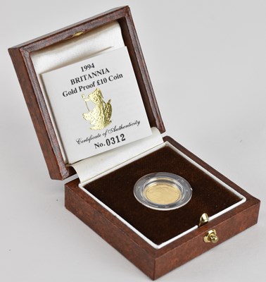 Lot 1437 - ROYAL MINT; a cased 1994 Britannia gold proof...