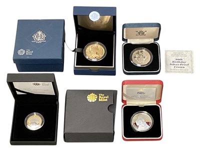 Lot 1483 - ROYAL MINT; four cased silver proof coins...