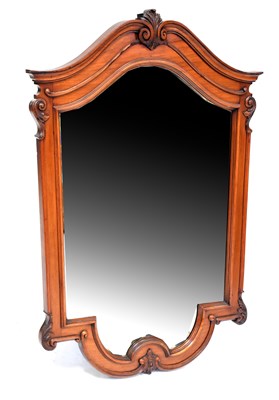 Lot 122 - A contemporary mahogany framed shaped wall...