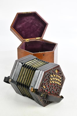 Lot 1063 - LACHANAL & Co; a hexagonal concertina, with...