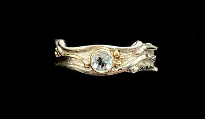 Lot 1155 - JACK TROWBRIDGE; an abstract silver yellow...