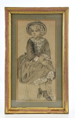 Lot 437 - UNATTRIBUTED; a 19th century pencil drawing of...