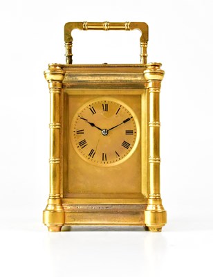 Lot 185 - A 19th century French repeating carriage clock,...
