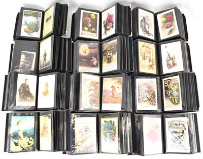 Lot 772 - Twelve small postcard albums containing mostly...