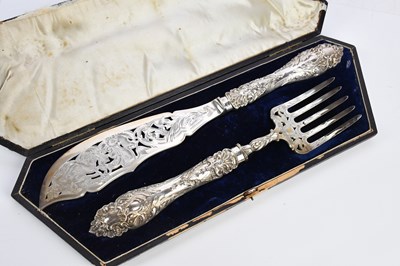 Lot 1114 - AARON HADFIELD; a pair of Victorian hallmarked...