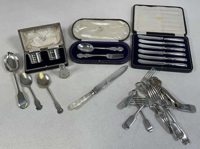 Lot 1048 - A cased pair of George V hallmarked silver...