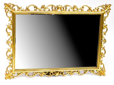 Lot 124 - A contemporary gilt-framed rectangular wall...