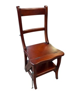 Lot 1194 - A modern metamorphic library steps/chair,...