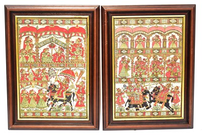 Lot 234 - Four textile artworks, comprising a print...
