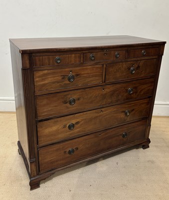 Lot 1150 - An early 19th century mahogany chest, with...