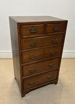 Lot 1190 - An Edwardian mahogany chest of slender...