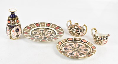 Lot 645 - ROYAL CROWN DERBY; a 1128 pattern vase, height...