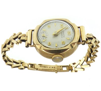 Lot 1277 - LANCO; a vintage ladies' crown wind wristwatch...