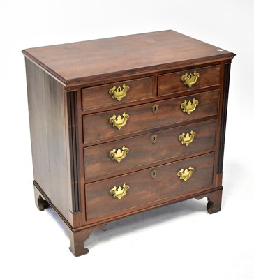 Lot 33 - A Georgian chest of two short over three long...