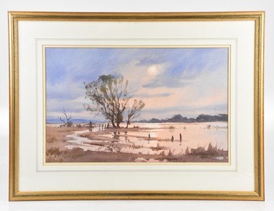 Lot 439 - DENIS PANNETT; watercolour, rural landscape,...