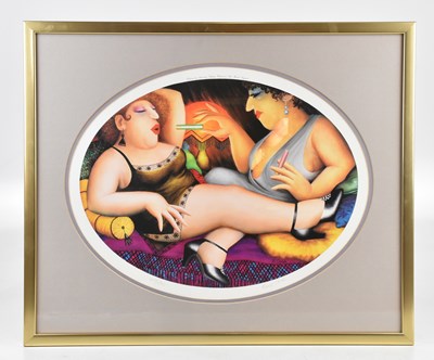 Lot 493 - BERYL COOK (1926-2008); a pencil signed...