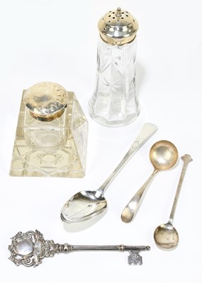 Lot 2436 - A collection of small silver items comprising...