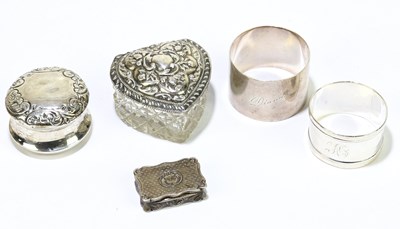Lot 2437 - A late Victorian hallmarked silver lidded cut...