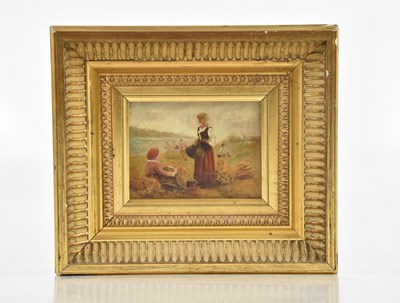 Lot 461 - UNATTRIBUTED; oil on board, Dutch girl seated...