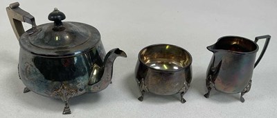 Lot 1018 - A George VI hallmarked silver three piece tea...