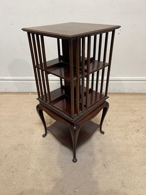Lot 1289 - An Edwardian inlaid mahogany revolving...