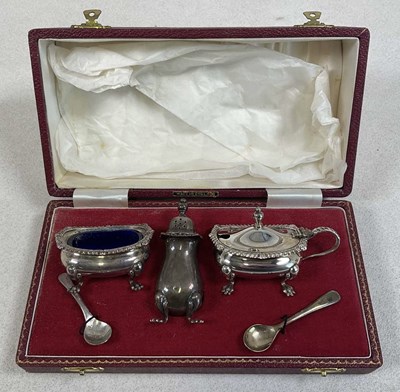 Lot 1100 - An Elizabeth II hallmarked silver cased three...