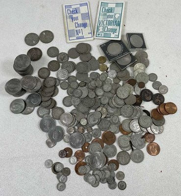 Lot 1367 - A large collection of coins including half...