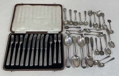 Lot 1041 - A collection of mainly 19th century hallmarked...