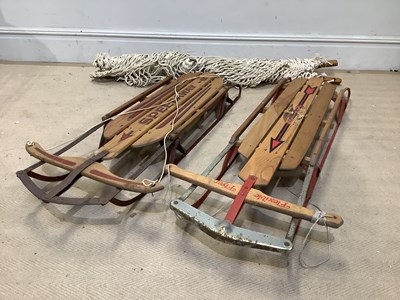 Lot 1312 - Two vintage sledges, including a model F052...