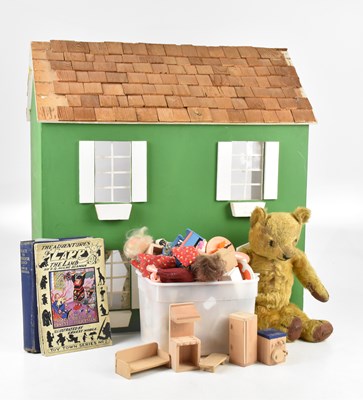 Lot 841 - A collection of vintage toys including a plush...