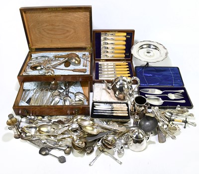 Lot 2004 - A collection of 19th century and later silver...