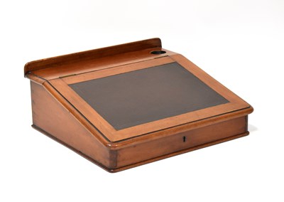 Lot 81 - A Victorian mahogany writing slope, with hole...