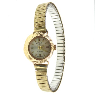 Lot 1290 - ROTARY; a ladies' 9ct gold head crown wind...