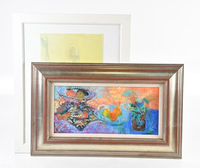 Lot 535 - CYNTHIA WALL; oil on panel, 'Still Life with...