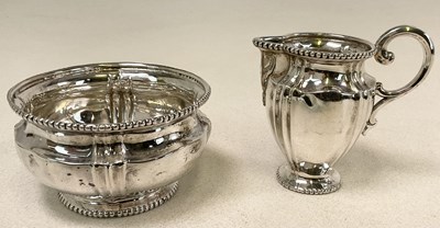 Lot 1058 - An 800 grade silver bowl and jug, diameter...
