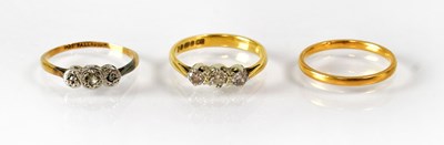 Lot 815 - A 22ct gold wedding band, size I, approx. 1.2g,...