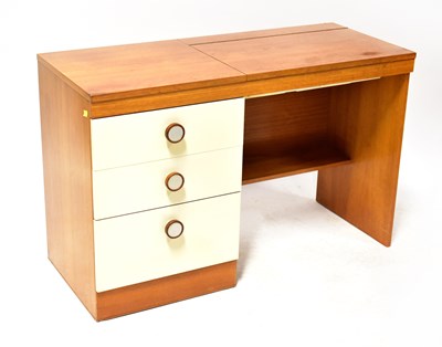 Lot 20 - A modern dressing table with oak top, lift-up...