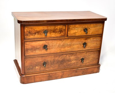 Lot 42 - A 19th century mahogany chest of two short...