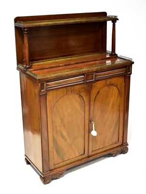 Lot 109 - A 19th century mahogany side cabinet, the...