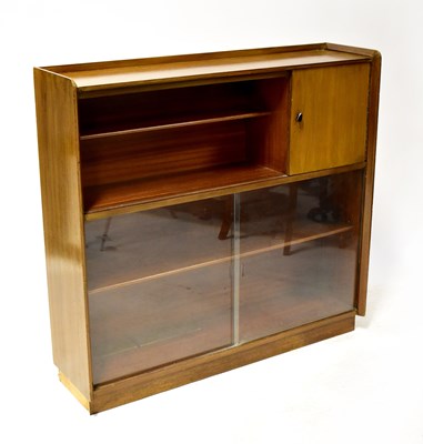 Lot 22 - A mid-20th century mahogany display cabinet,...