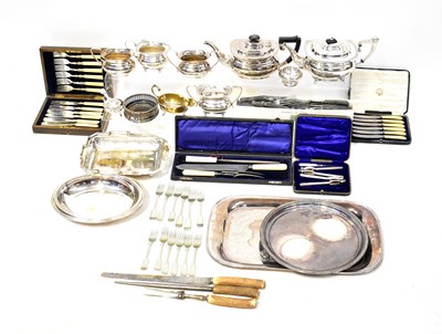 Lot 586 - A quantity of silver-plated items including a...
