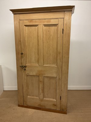 Lot 577 - A pine wardrobe, height 202cm, width 115cm,...