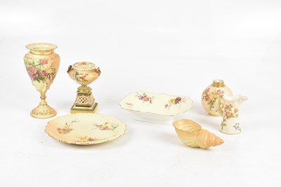 Lot 658 - ROYAL WORCESTER; a collection of blush ivory...