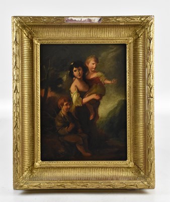 Lot 462 - UNATTRIBUTED; oil on canvas, mother and child,...