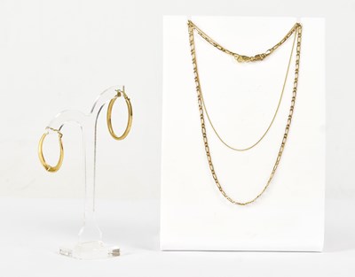 Lot 806 - A collection of gold jewellery, comprising a...